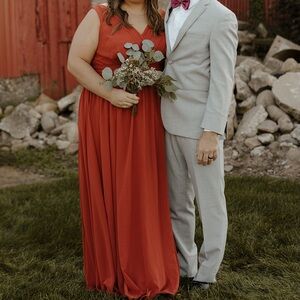 Azazie Kora Bridesmaid Dress, color: Rust, Size: A22